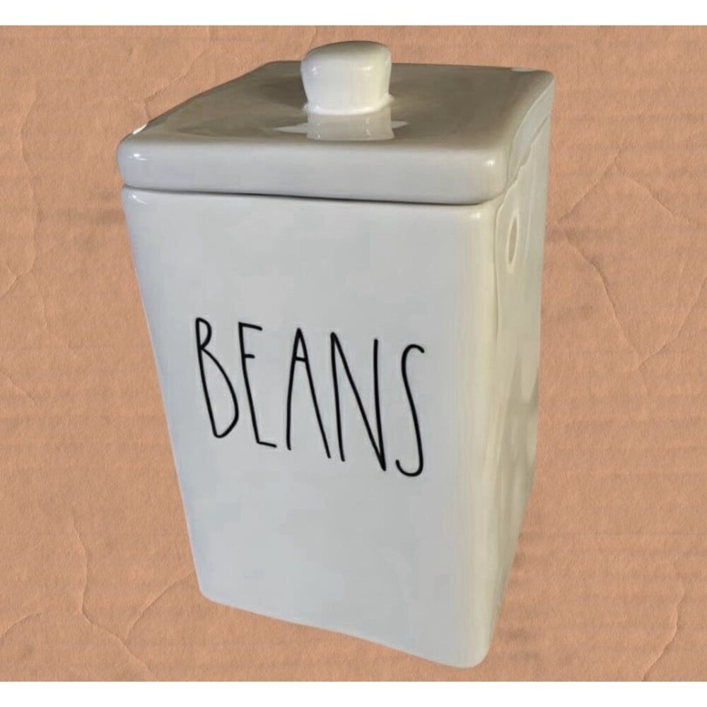 BEANS Food Storage Canister Rae Dunn Pottery Home Kitchen Decor NEW